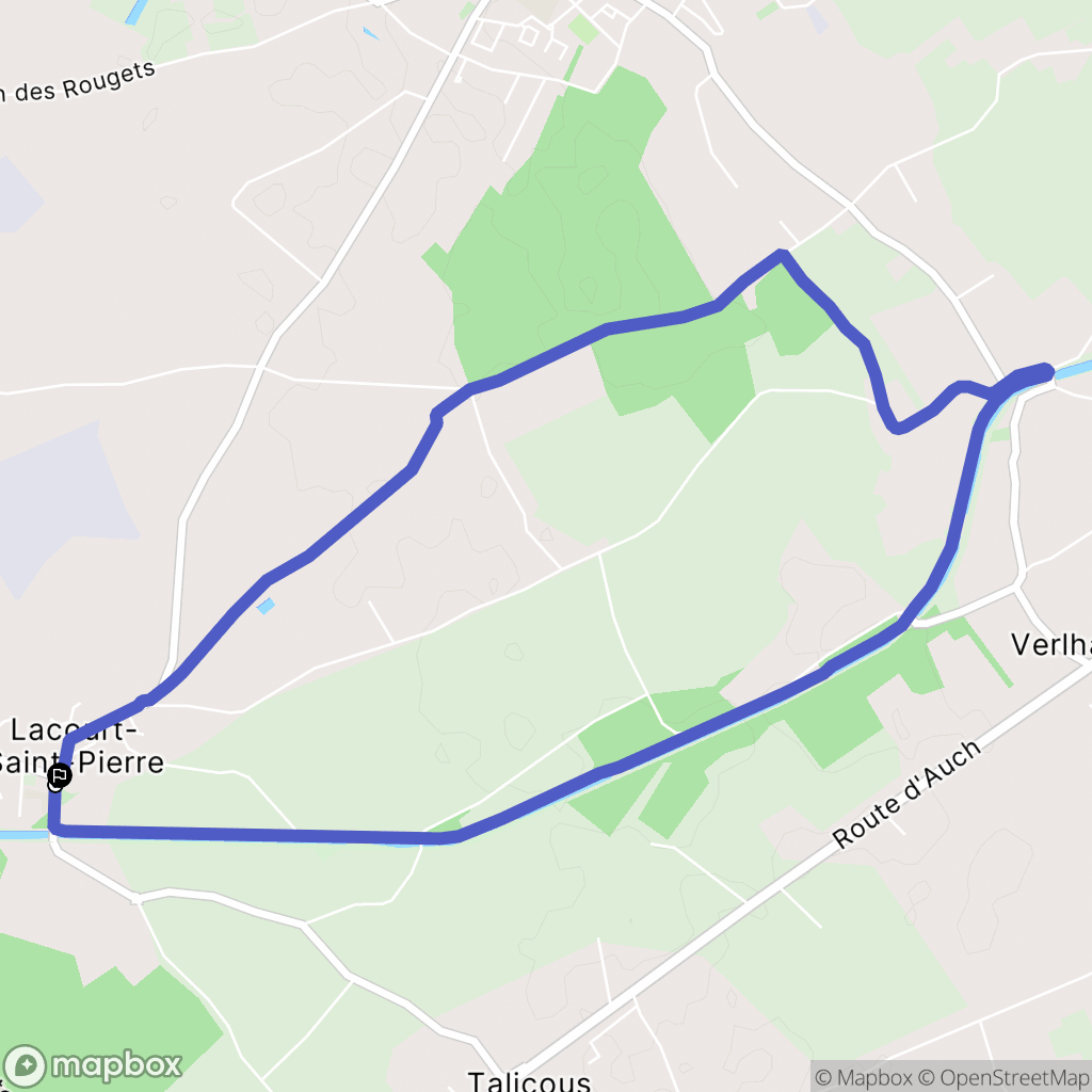 Lacourt-Saint-Pierre : carte du parcours de randonnée - France