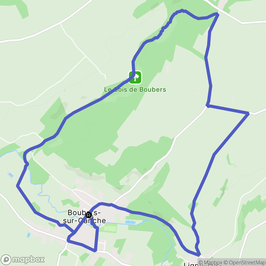 Boubers-sur-Canche : carte du parcours de randonnée - France