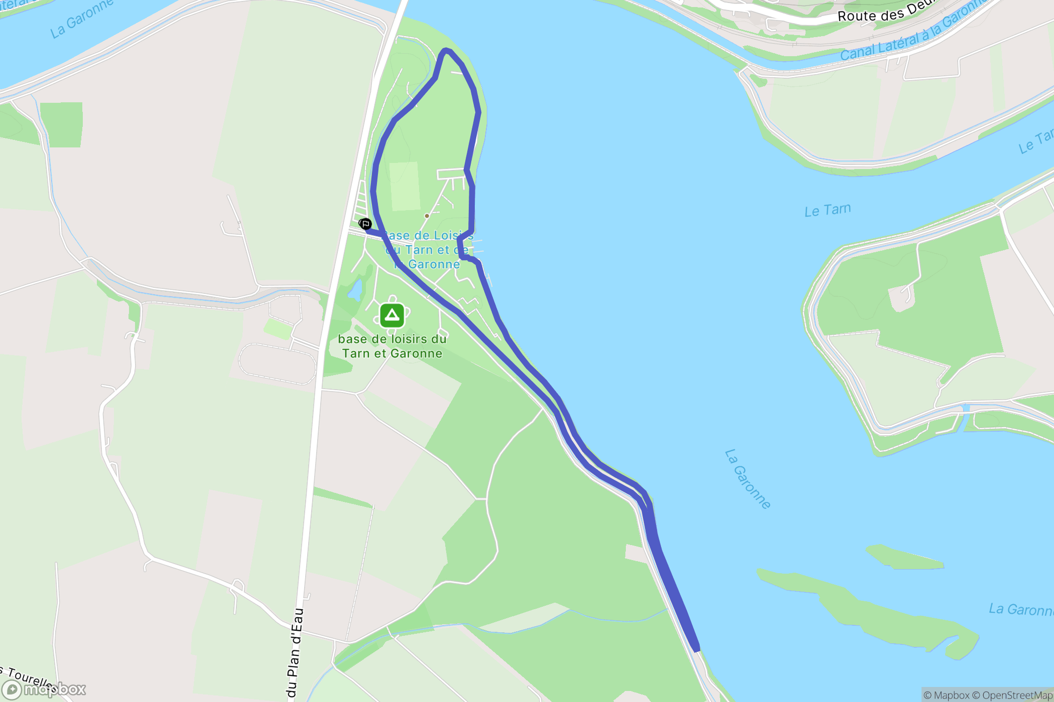Saint-Nicolas-de-la-Grave : carte du parcours de randonnée - France
