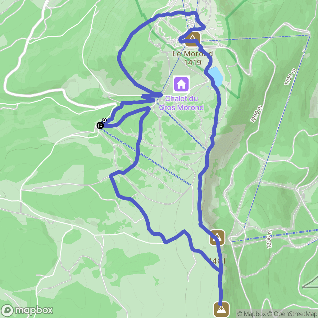 Longevilles-Mont-d'Or : carte du parcours de randonnée - France