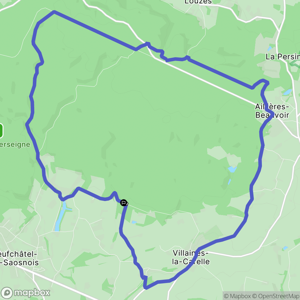 Villaines-la-Carelle : carte du parcours de randonnée - France