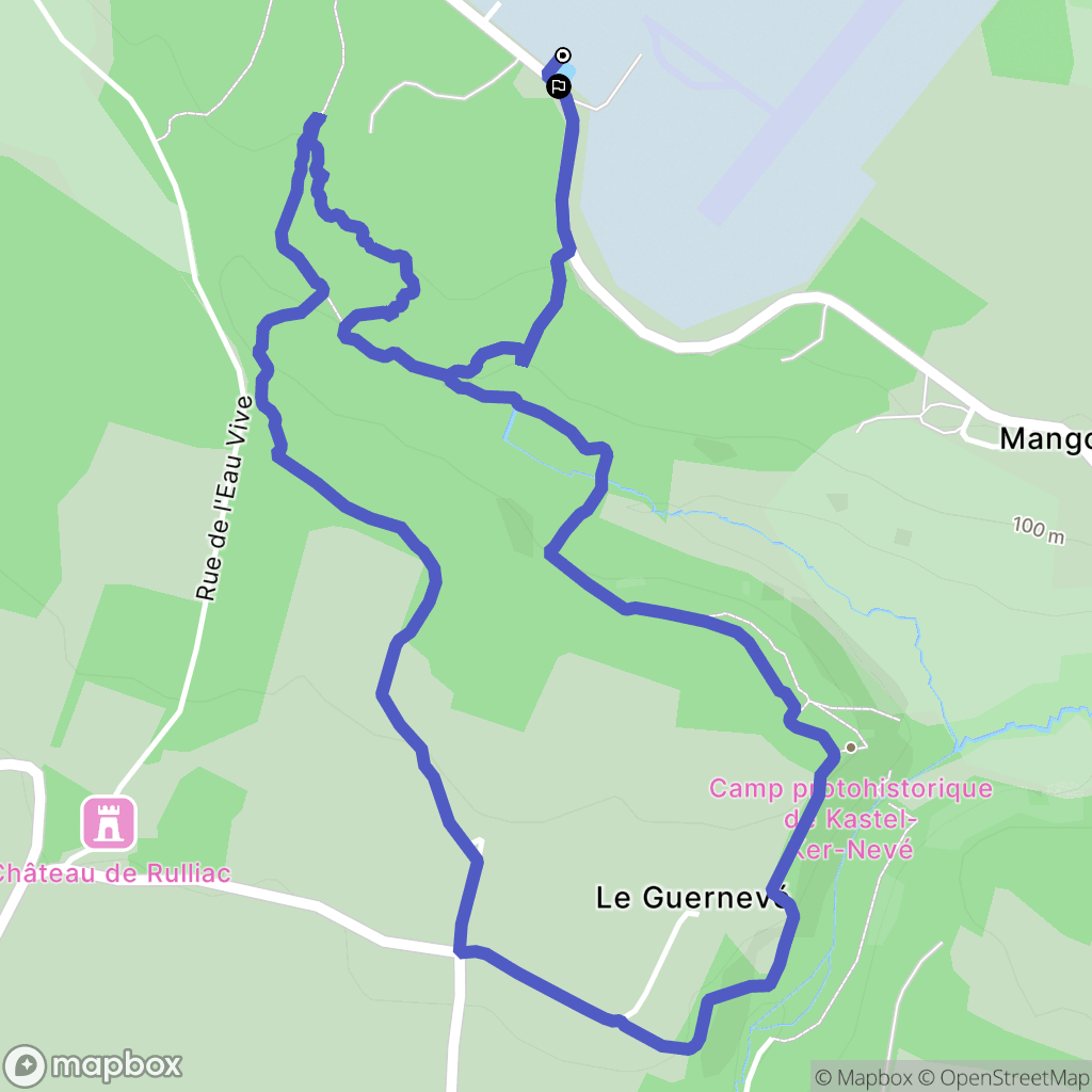 Monterblanc : carte du parcours de randonnée - France