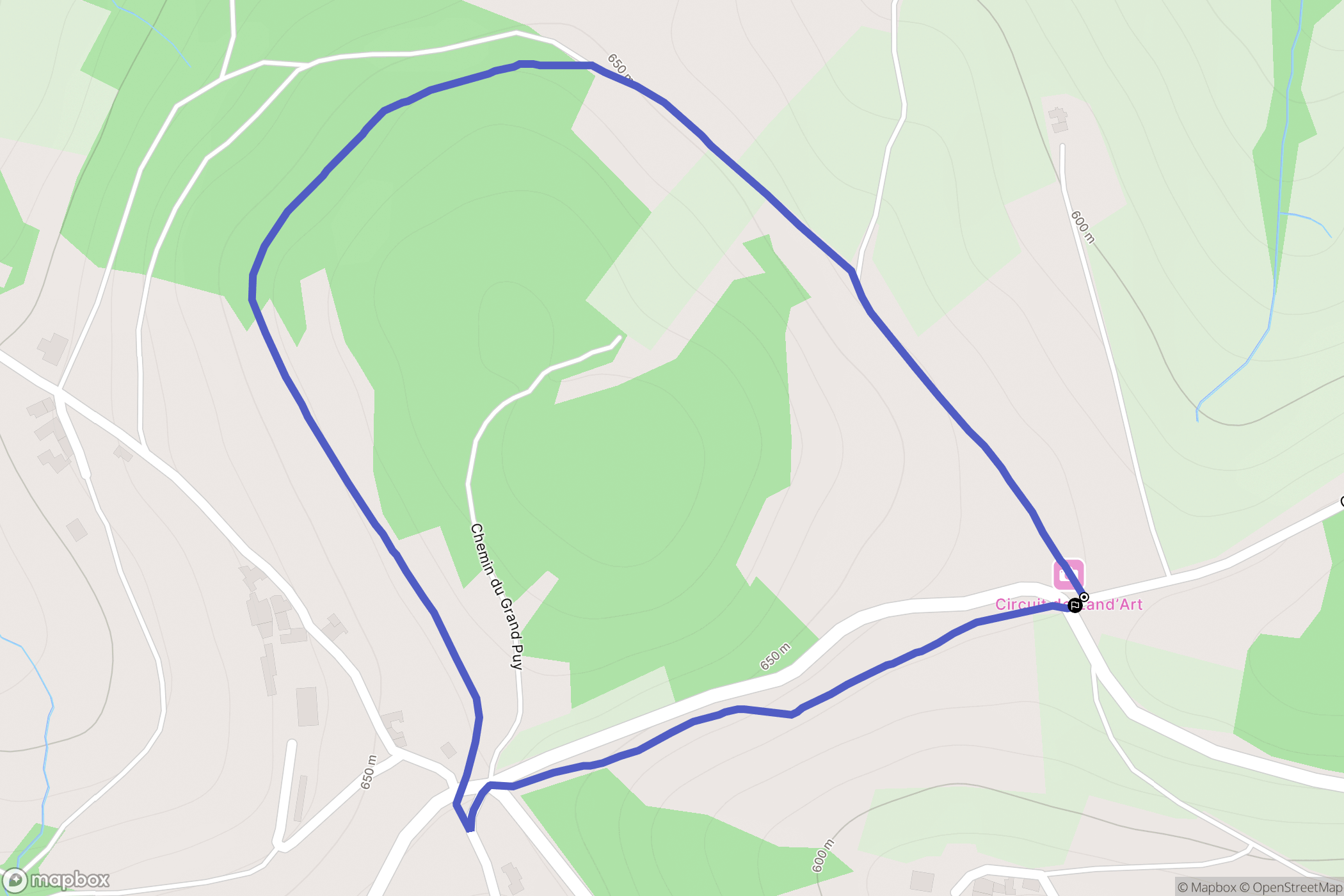 Rontalon : carte du parcours de randonnée - France