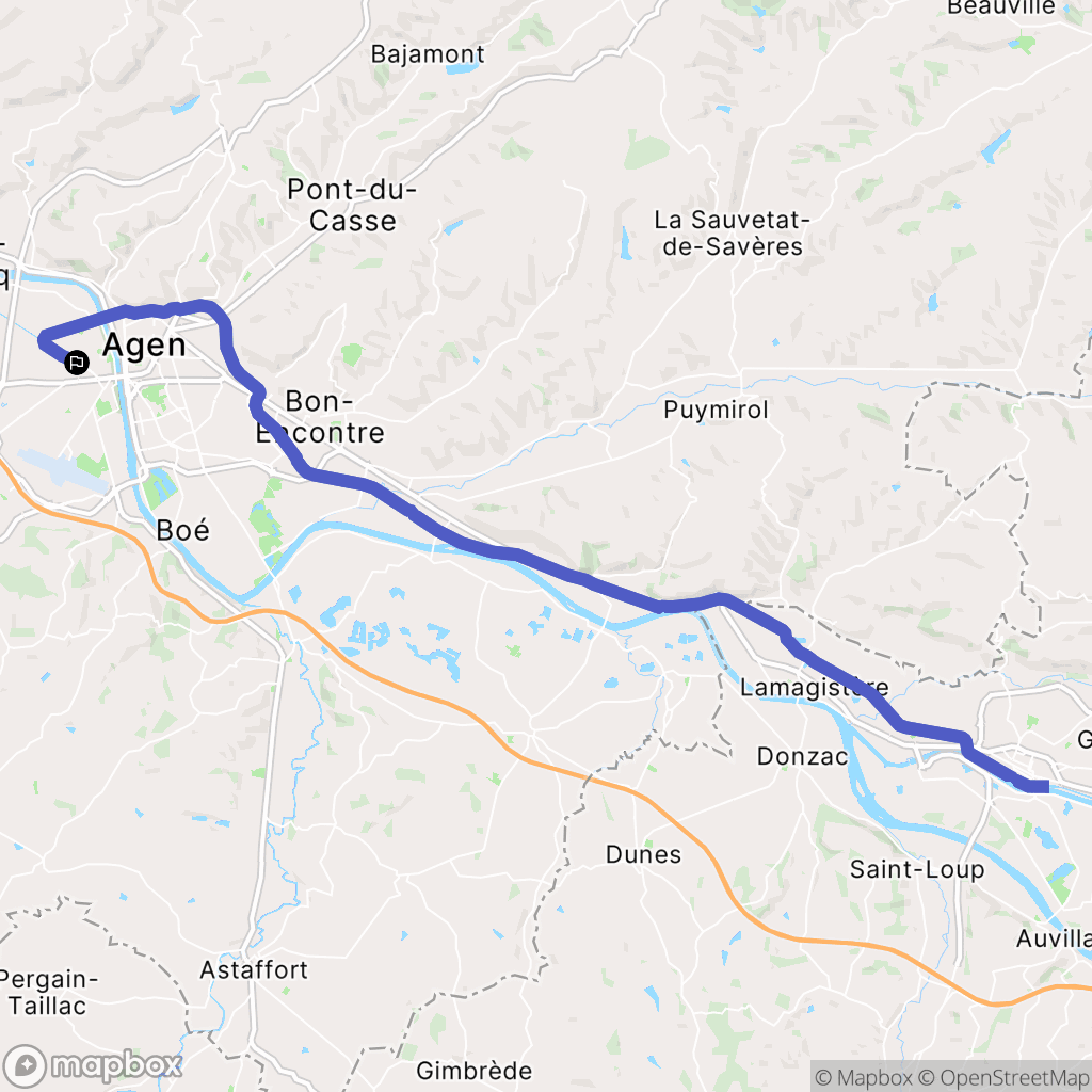Le Passage : carte du parcours de randonnée - France