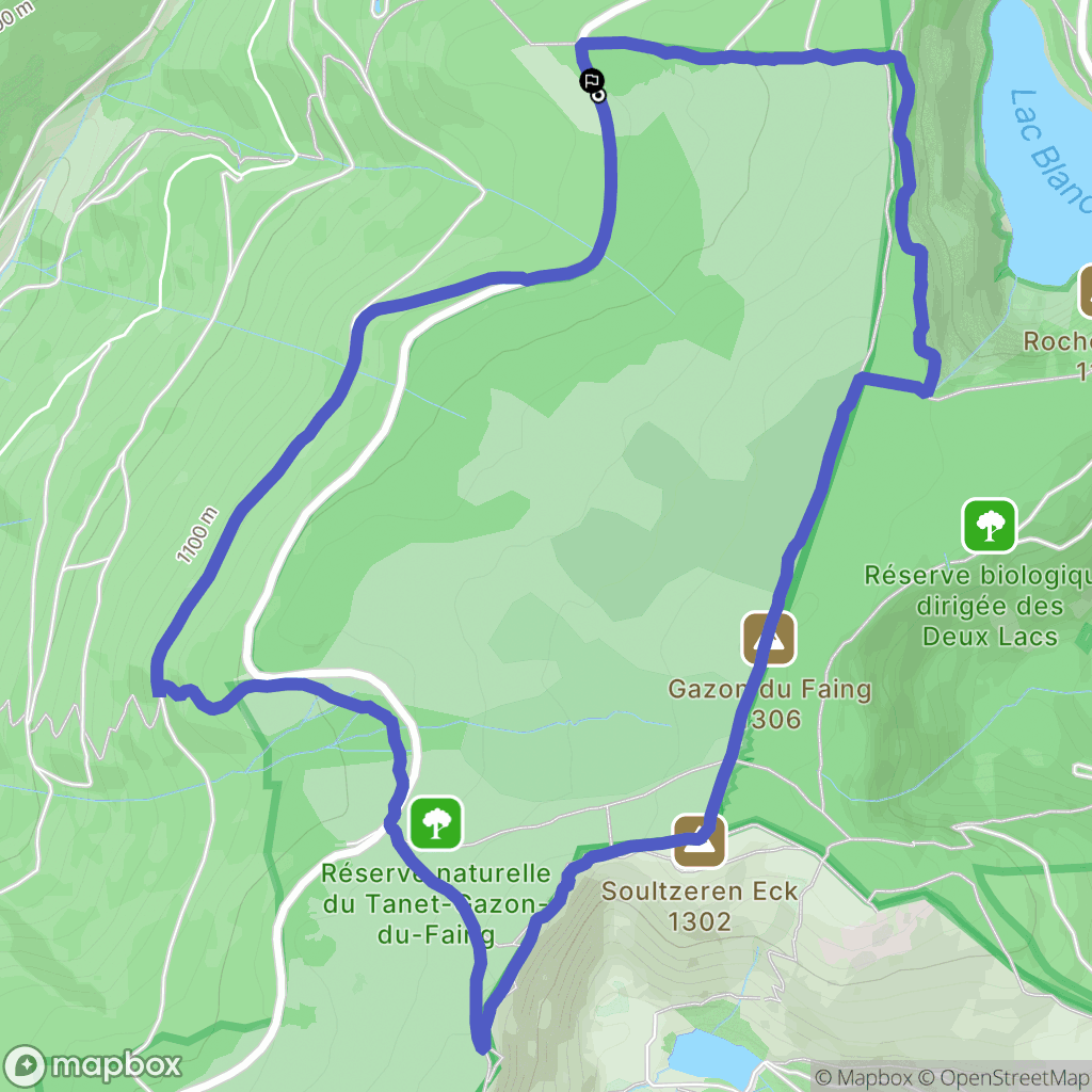 Plainfaing : carte du parcours de randonnée - France