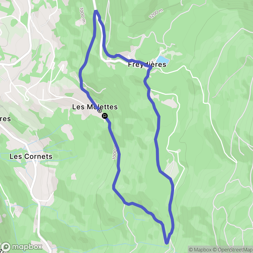Revel : carte du parcours de randonnée - France