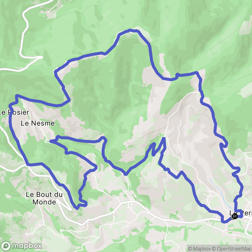 Le Perréon : carte du parcours de randonnée - France