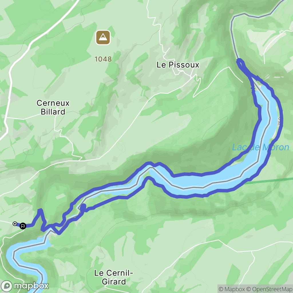 Villers-le-Lac : carte du parcours de randonnée - France