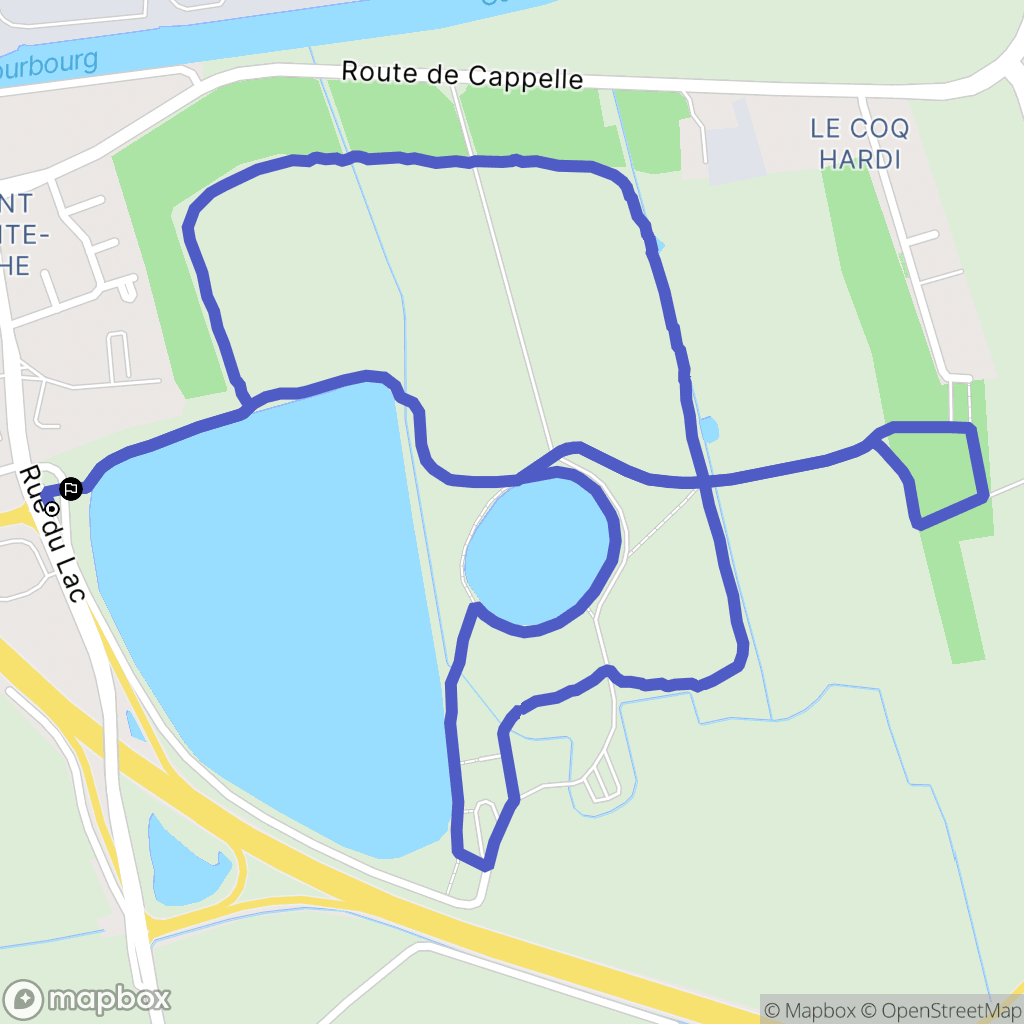 Armbouts-Cappel : carte du parcours de randonnée - France