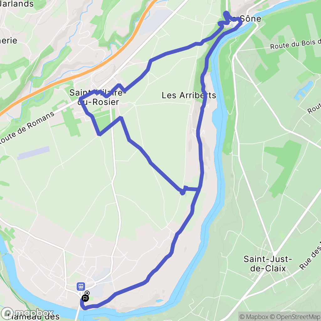 Saint-Hilaire-du-Rosier : carte du parcours de randonnée - France