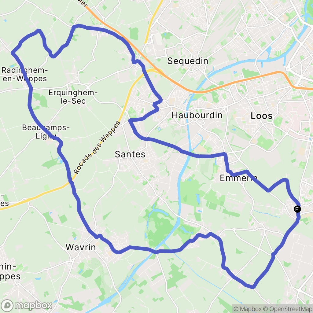 Wattignies : carte du parcours de randonnée - France