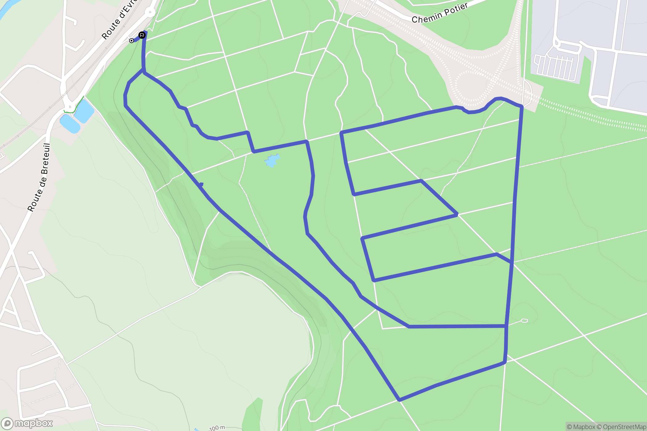 Arnières-sur-Iton : carte du parcours de randonnée - France