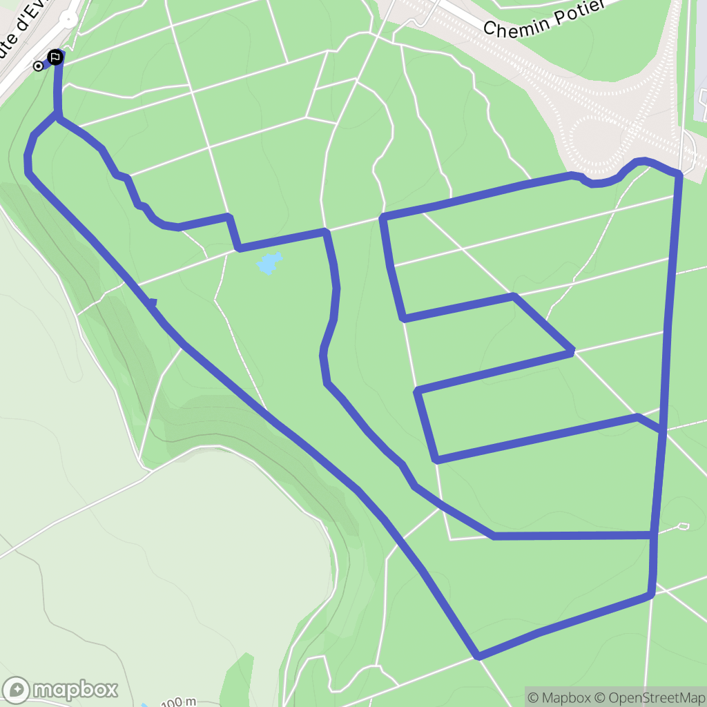 Arnières-sur-Iton : carte du parcours de randonnée - France