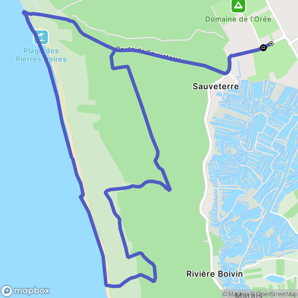 Les Sables-d'Olonne : carte du parcours de randonnée - France