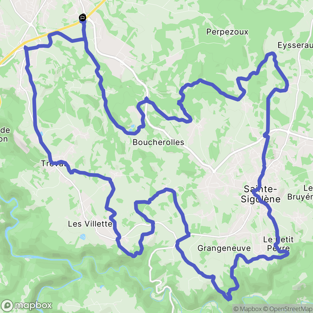 Monistrol-sur-Loire : carte du parcours de randonnée - France