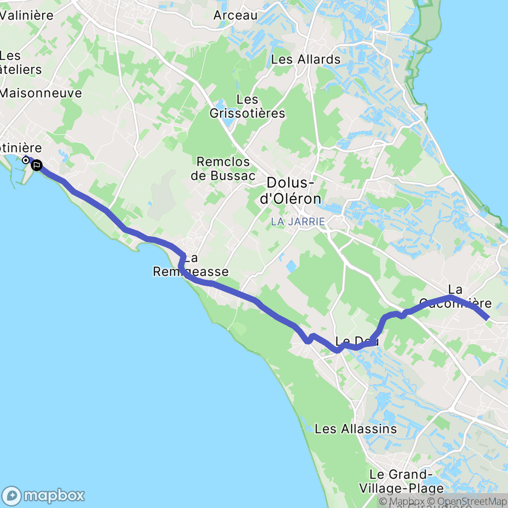 Saint-Pierre-d'Oléron : carte du parcours de randonnée - France