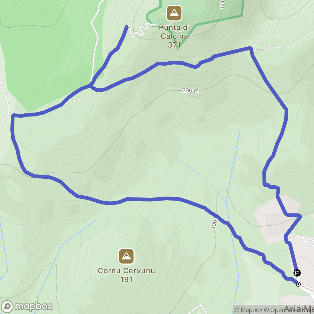 Conca : carte du parcours de randonnée - France