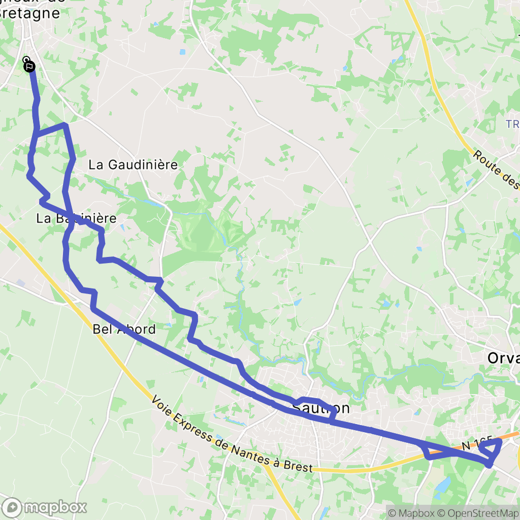 Vigneux-de-Bretagne : carte du parcours de randonnée - France