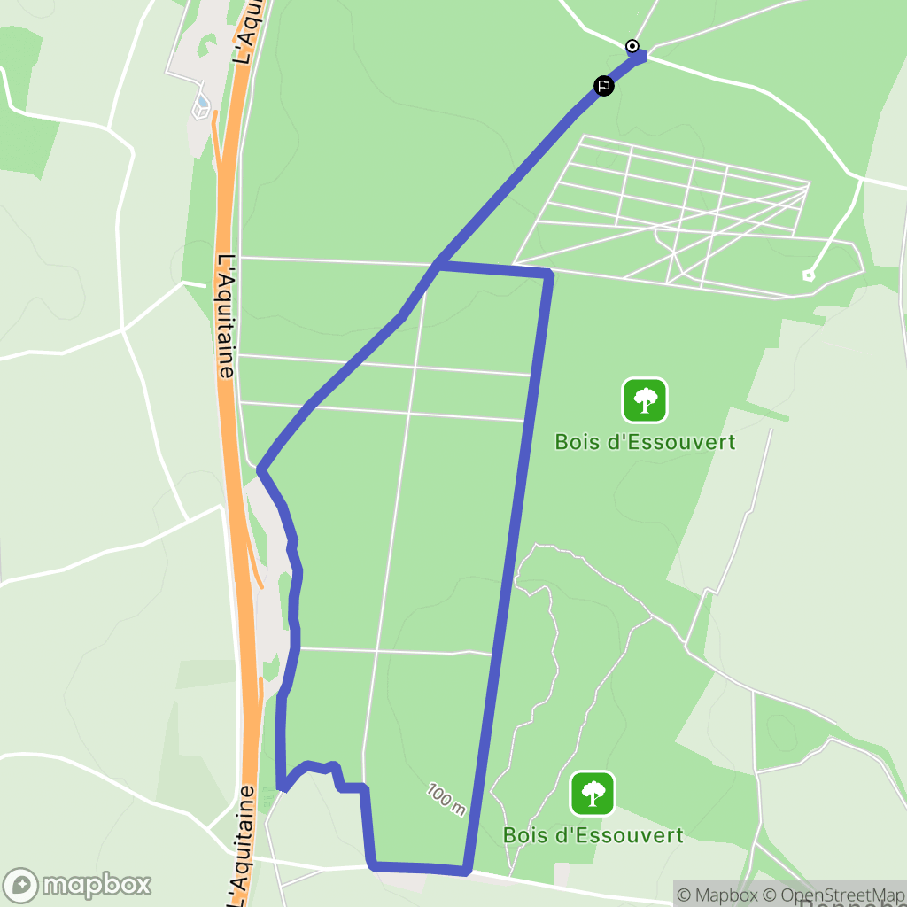 Essouvert : carte du parcours de randonnée - France