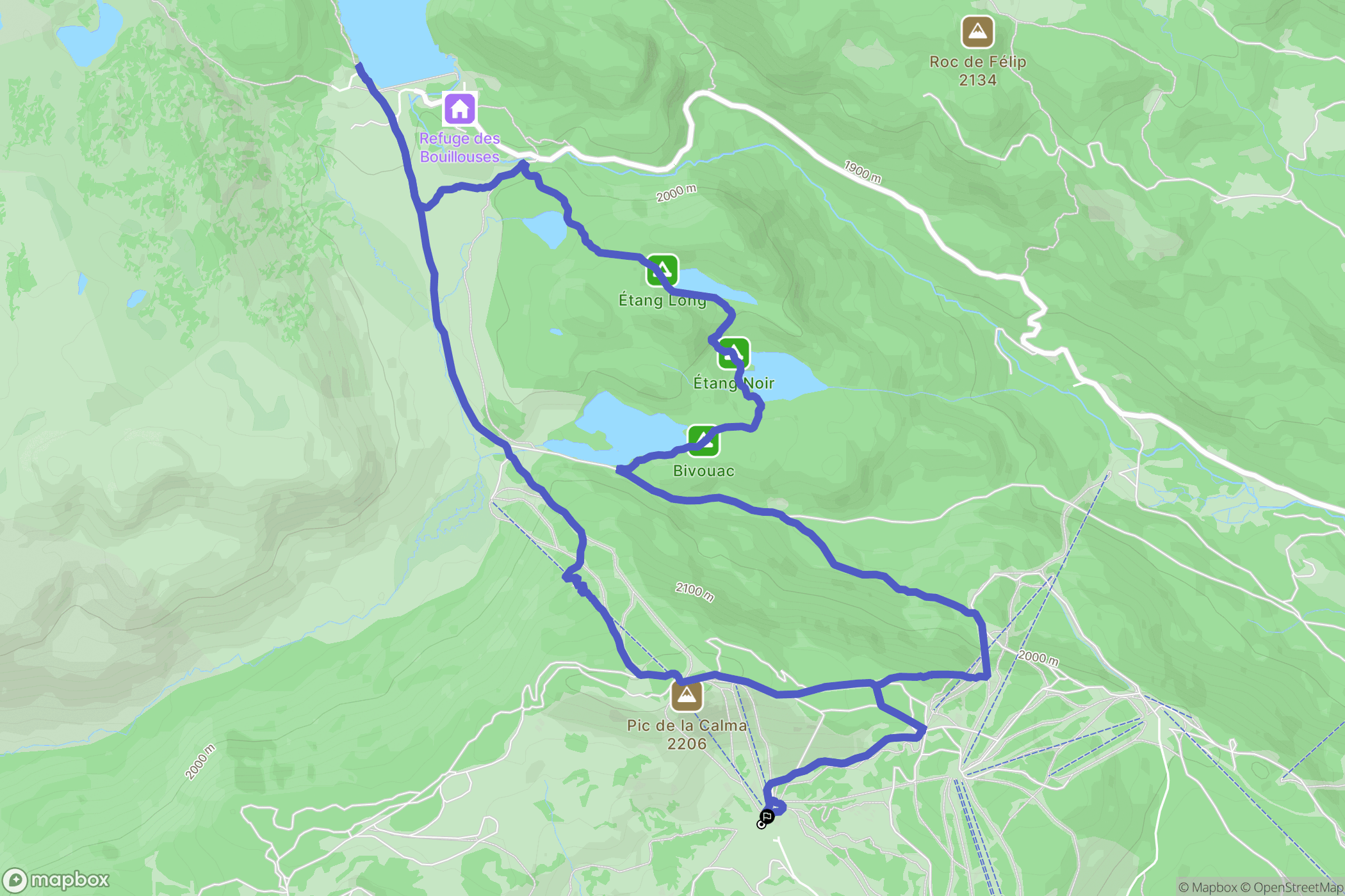Font-Romeu-Odeillo-Via : carte du parcours de randonnée - France