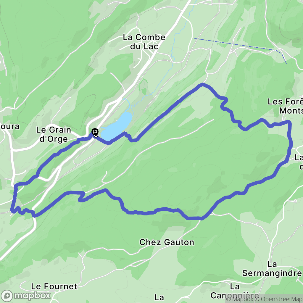 Lamoura : carte du parcours de randonnée - France