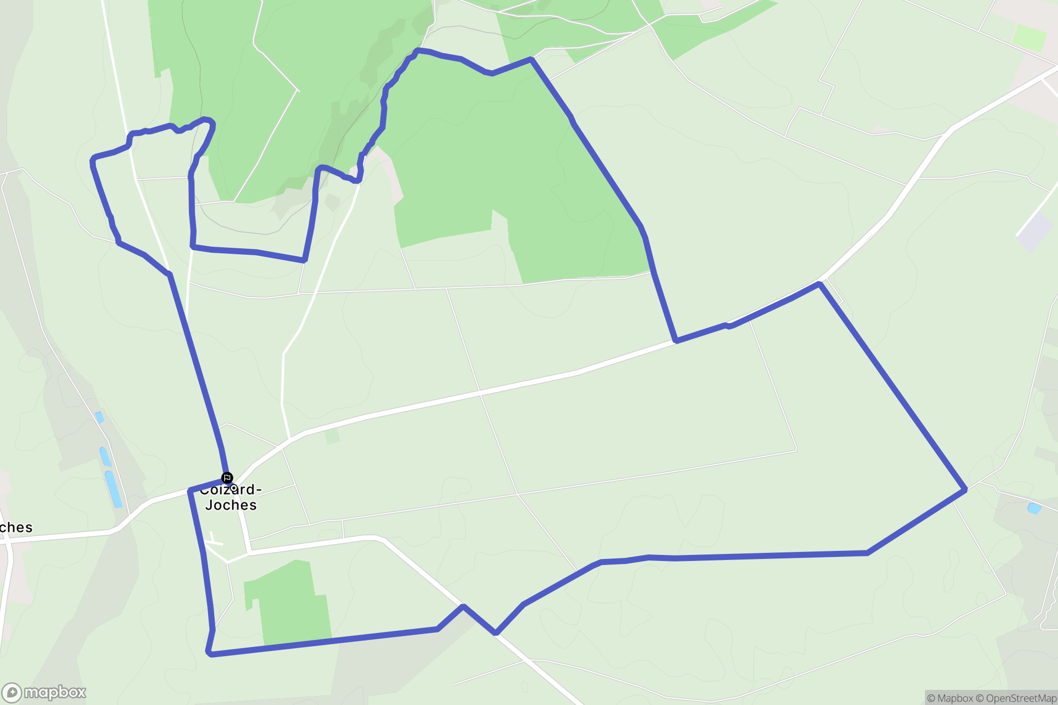 Coizard-Joches : carte du parcours de randonnée - France