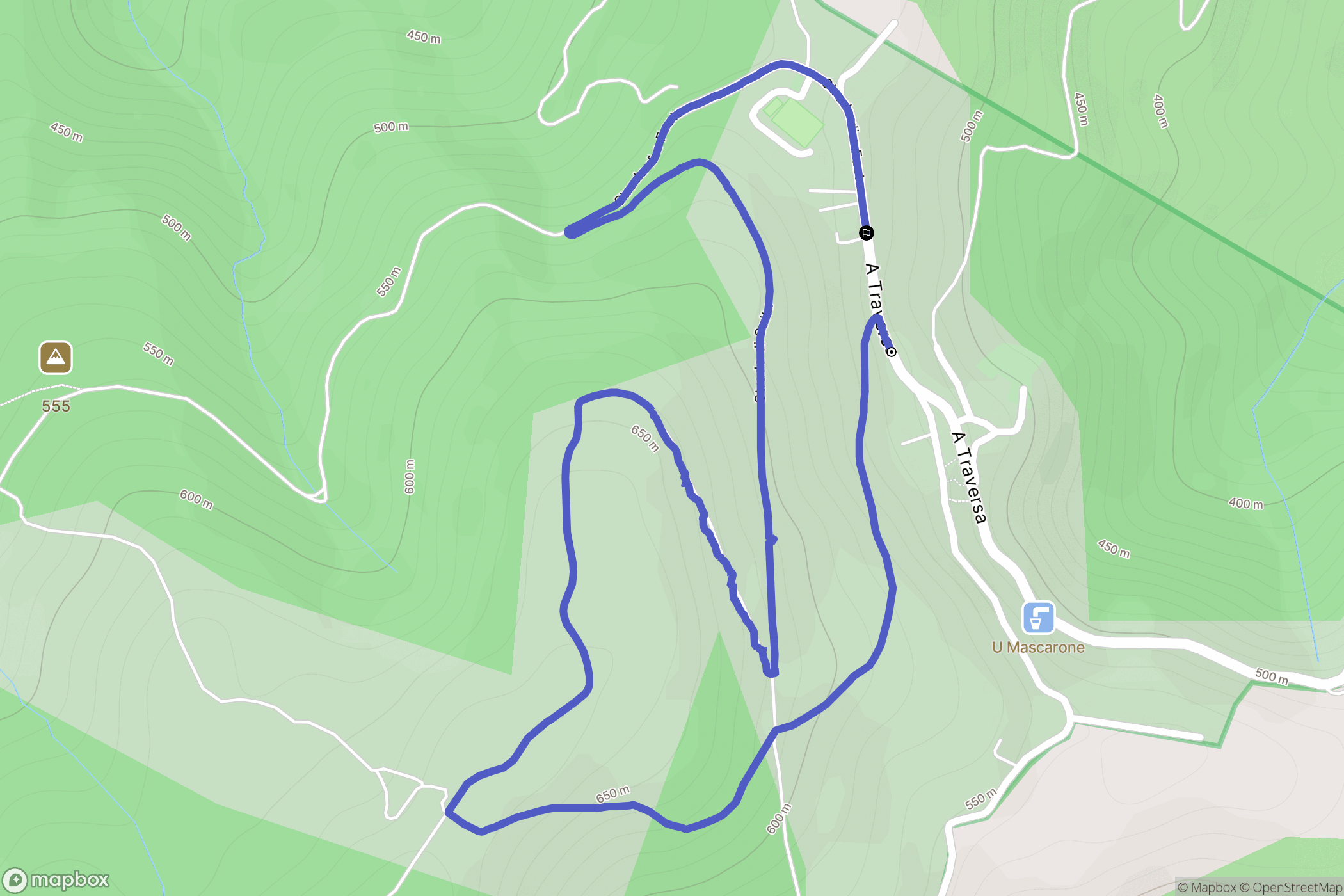 Solaro : carte du parcours de randonnée - France