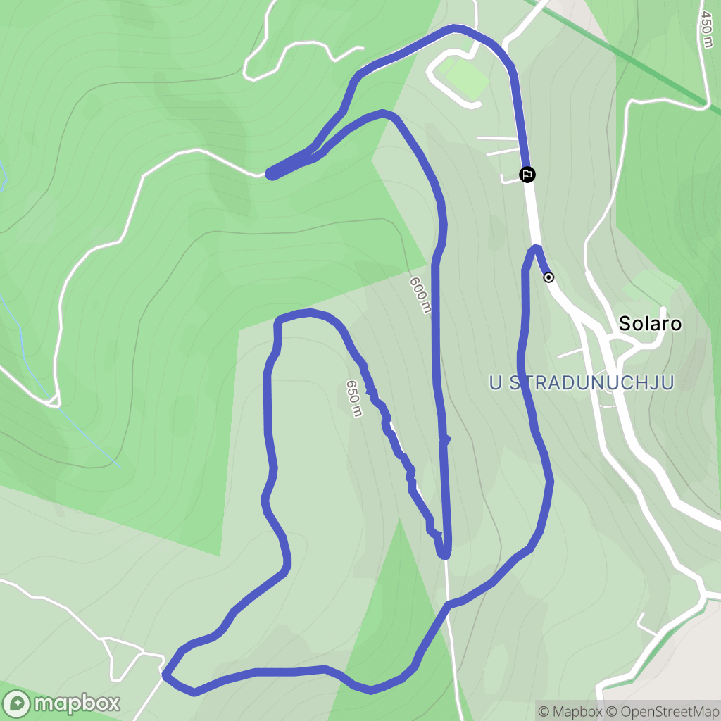 Solaro : carte du parcours de randonnée - France