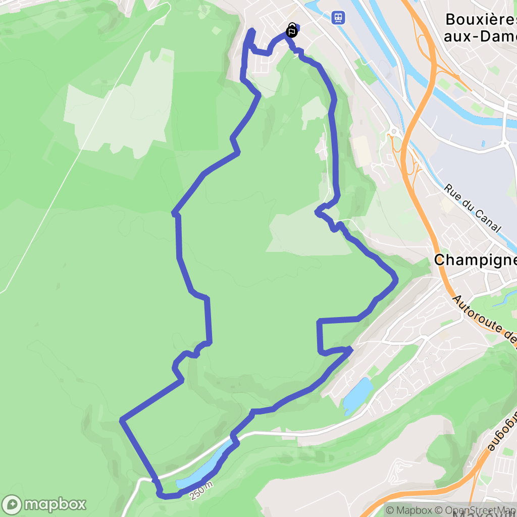 Frouard : carte du parcours de randonnée - France