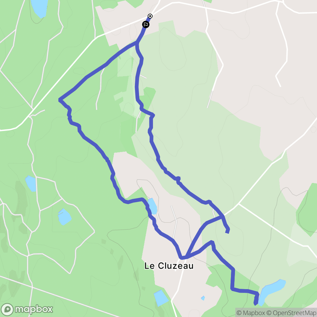 Château-Chervix : carte du parcours de randonnée - France