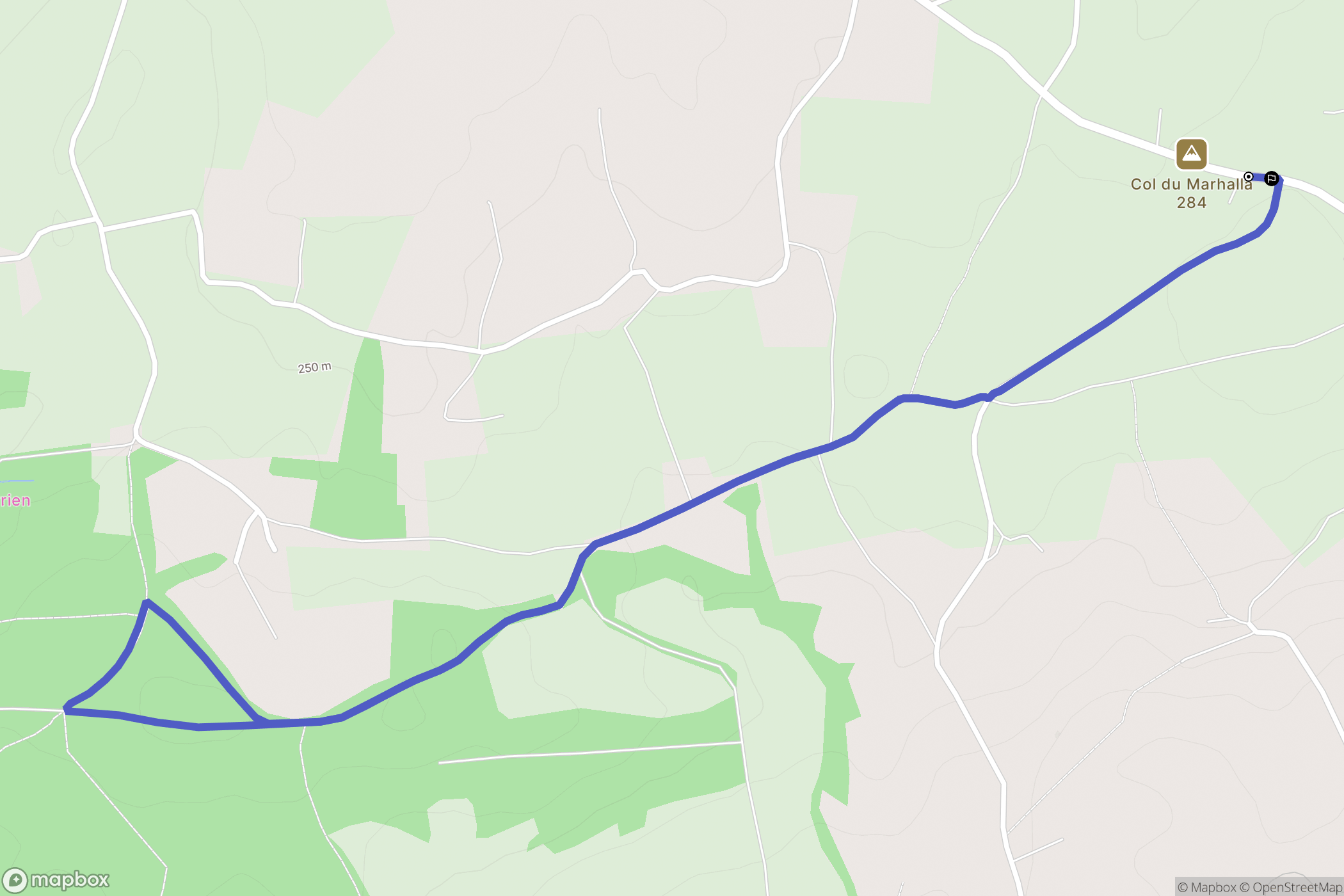 Boqueho : carte du parcours de randonnée - France