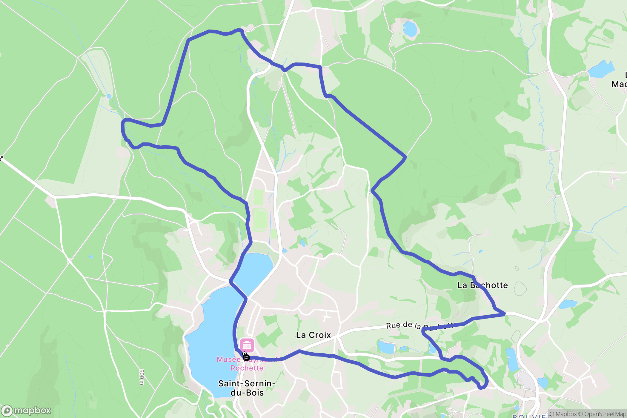 Saint-Sernin-du-Bois : carte du parcours de randonnée - France