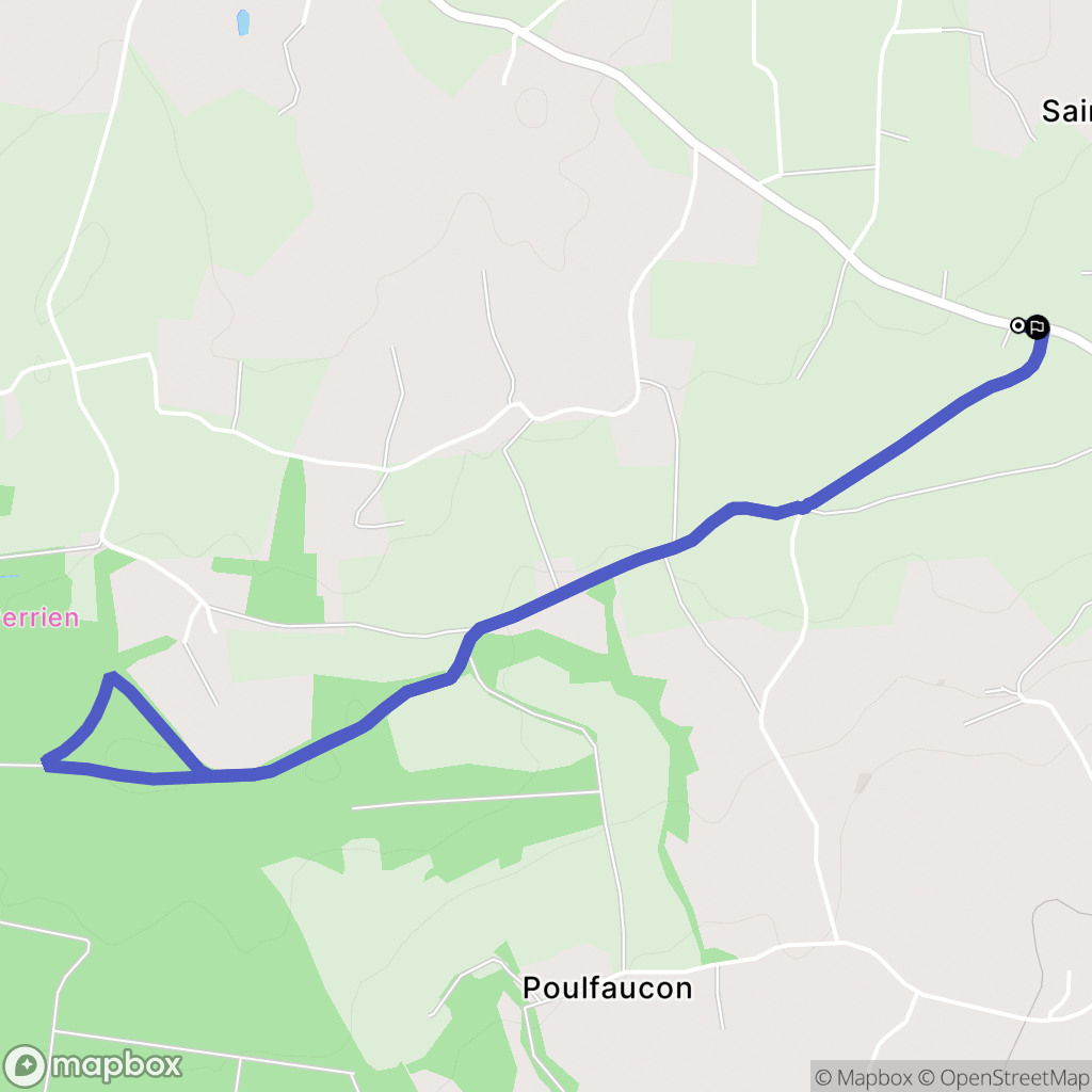 Boqueho : carte du parcours de randonnée - France