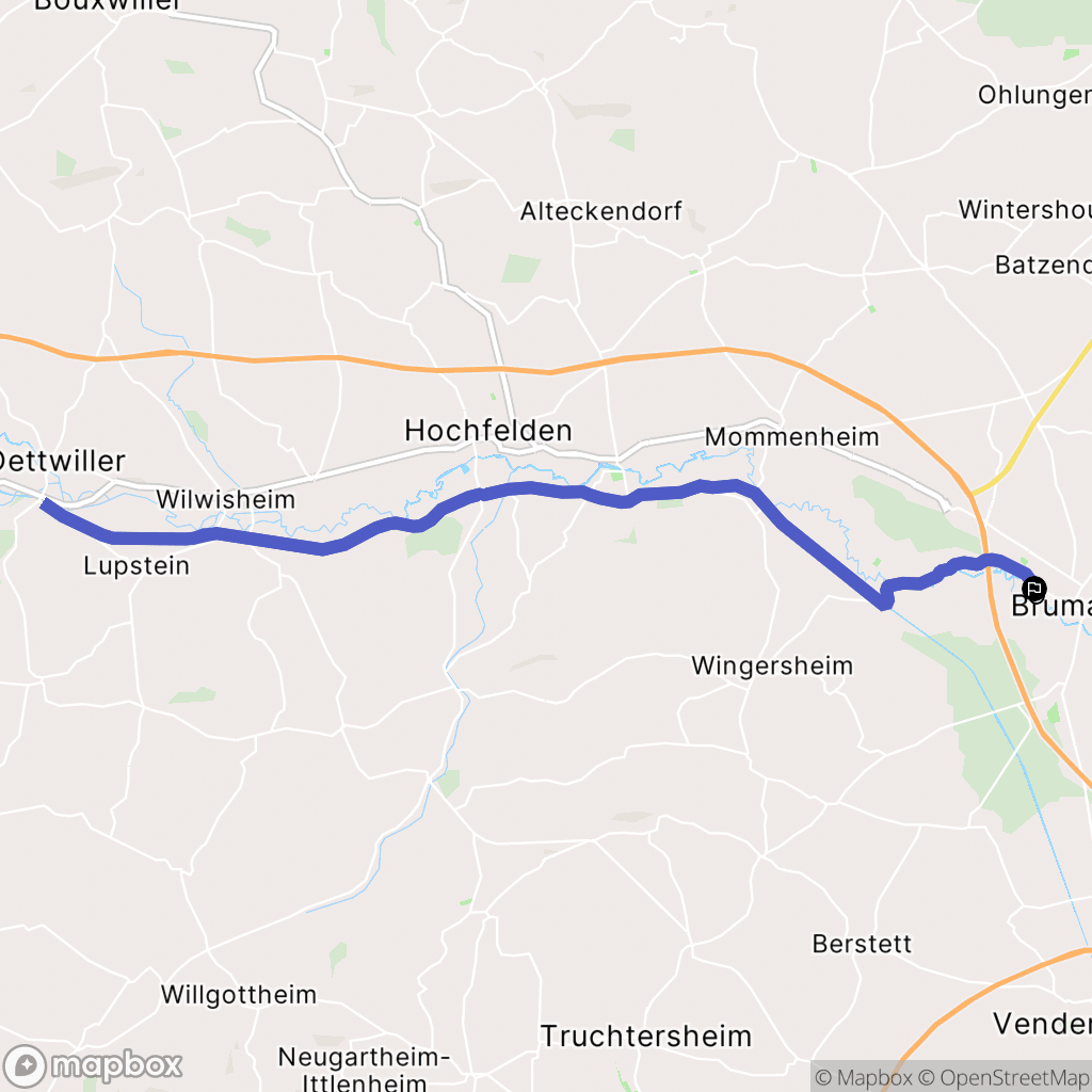 Brumath : carte du parcours de randonnée - France