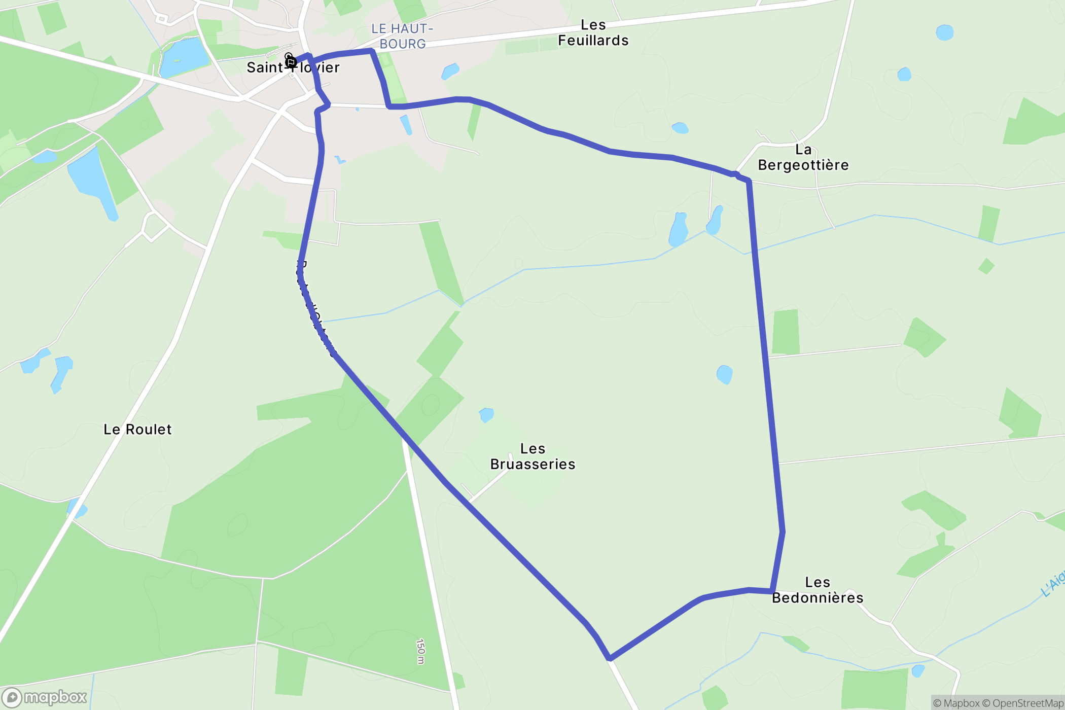 Saint-Flovier : carte du parcours de randonnée - France