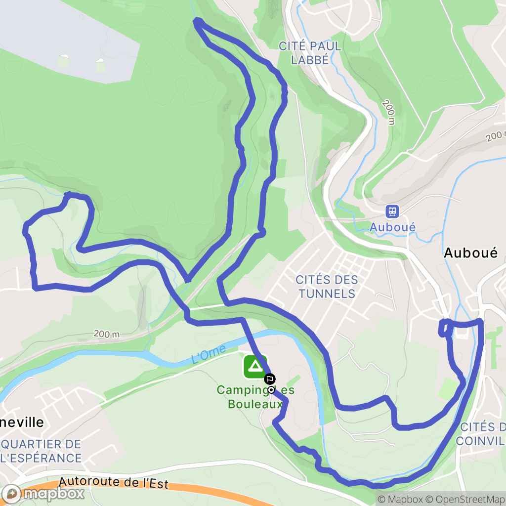 Moineville : carte du parcours de randonnée - France