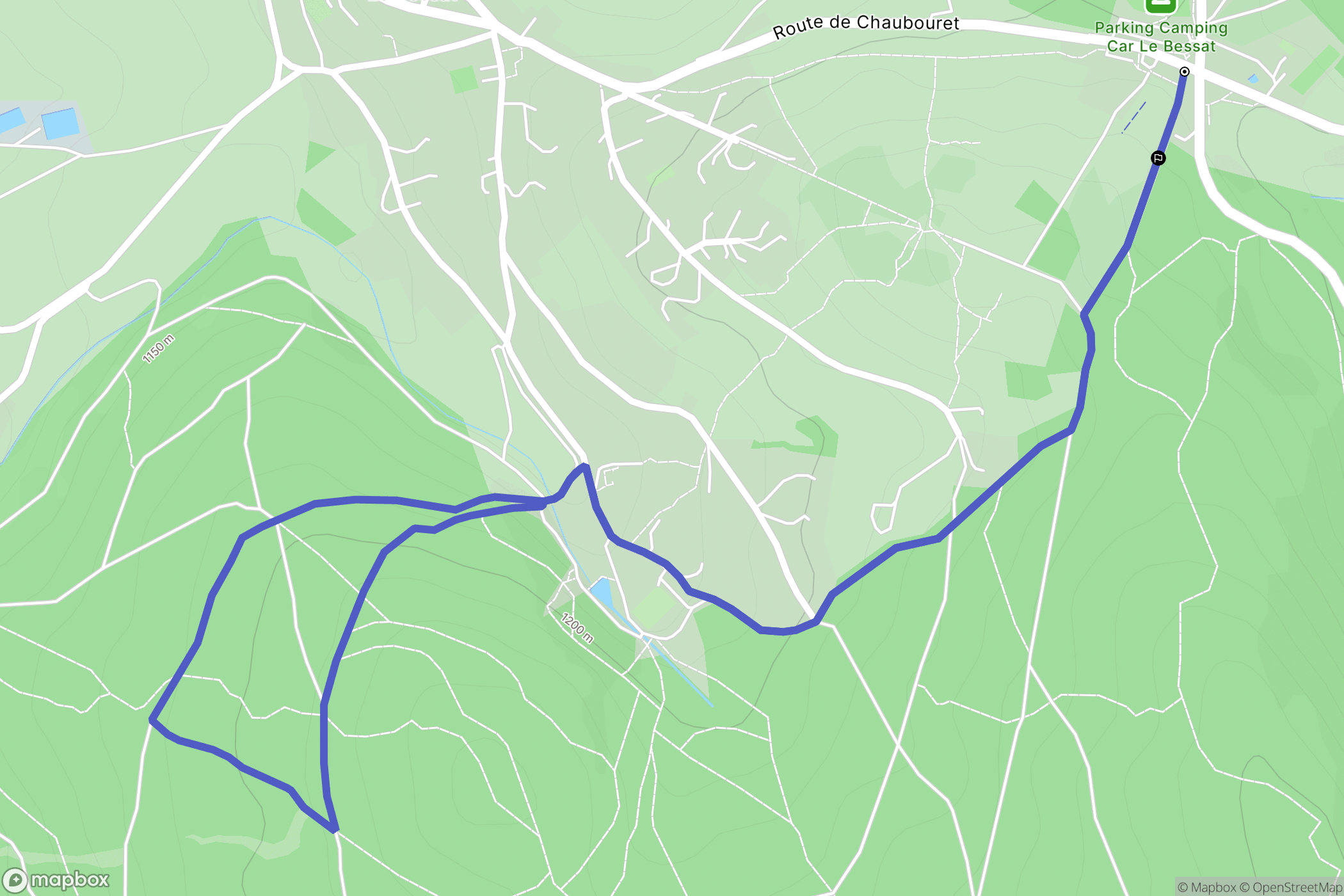 Thélis-la-Combe : carte du parcours de randonnée - France