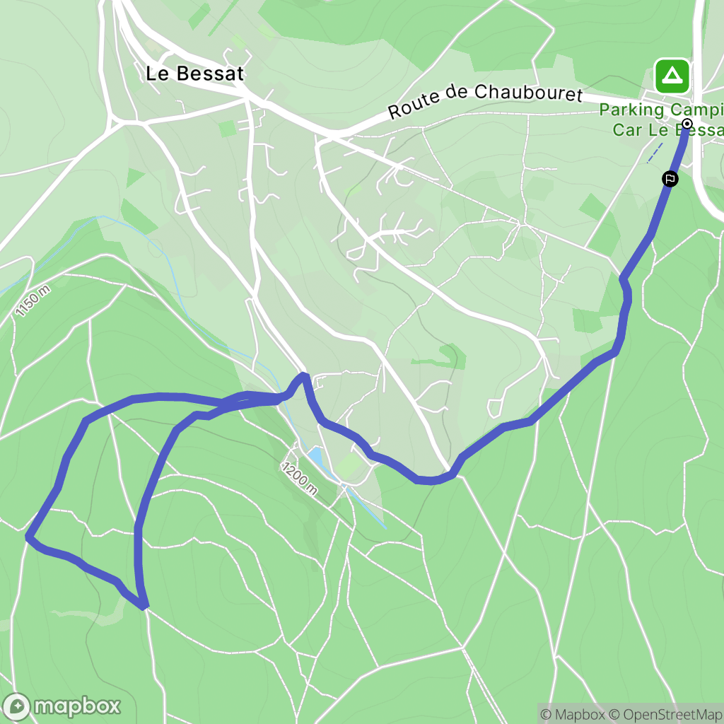 Thélis-la-Combe : carte du parcours de randonnée - France