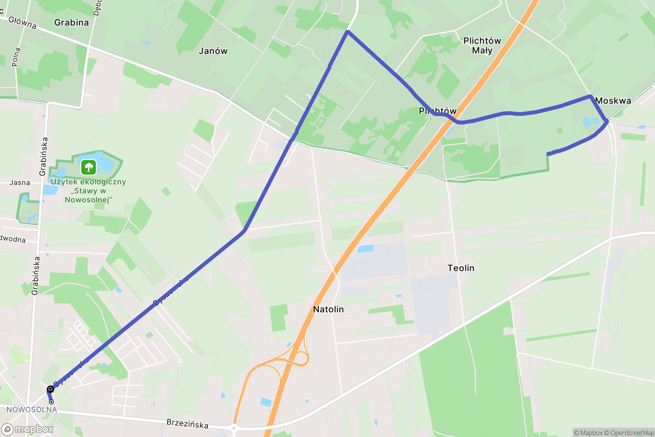 Łódź: mapa trasy - Poland
