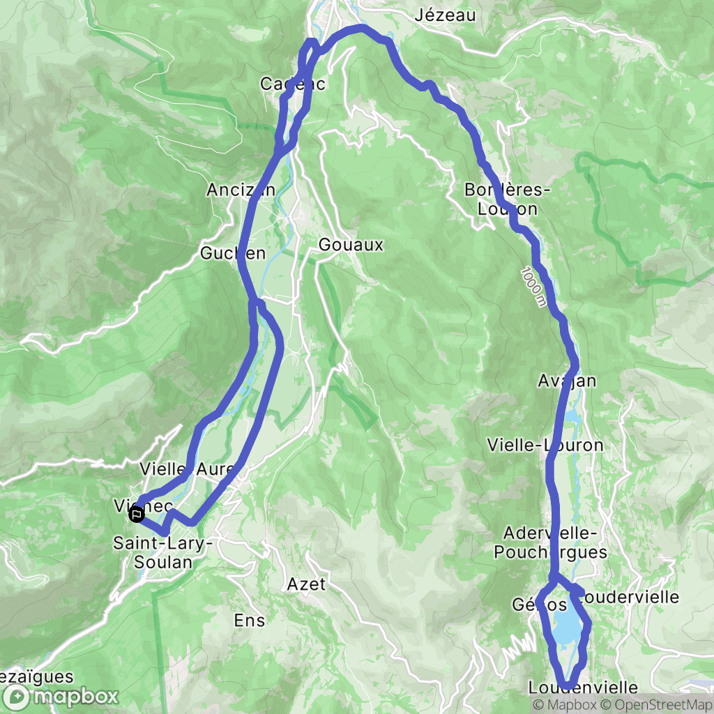 Vignec : carte du parcours de randonnée - France