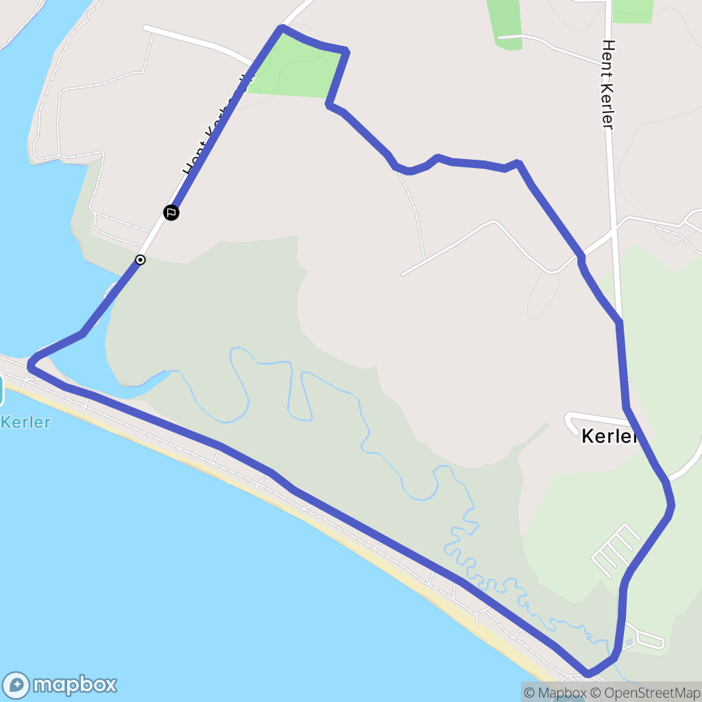 Fouesnant : carte du parcours de randonnée - France