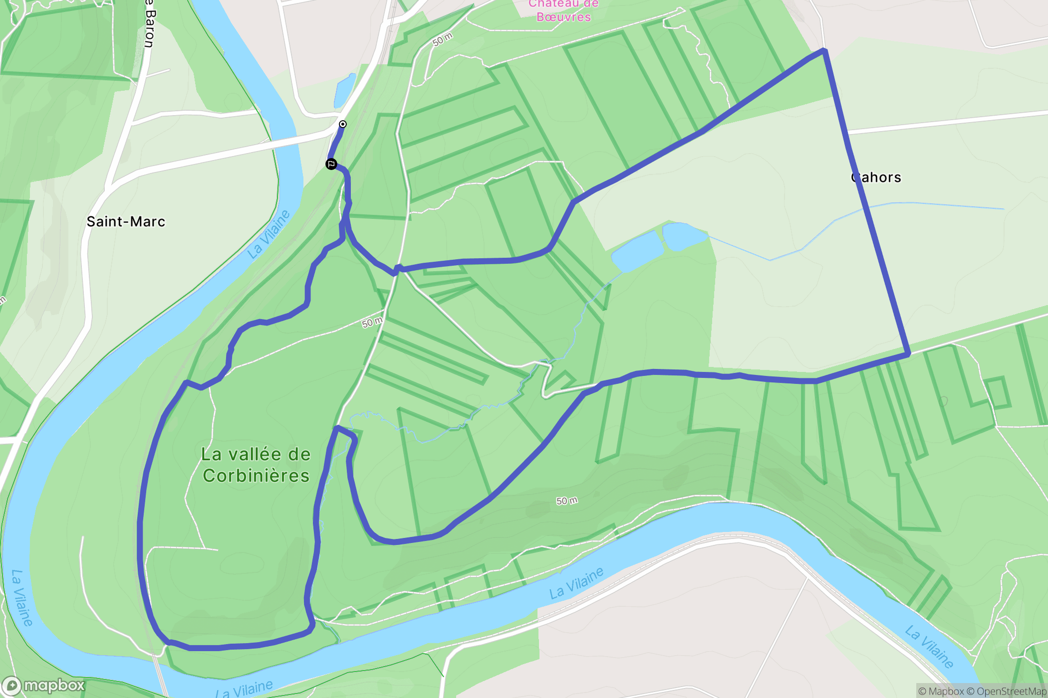 Guipry-Messac : carte du parcours de randonnée - France