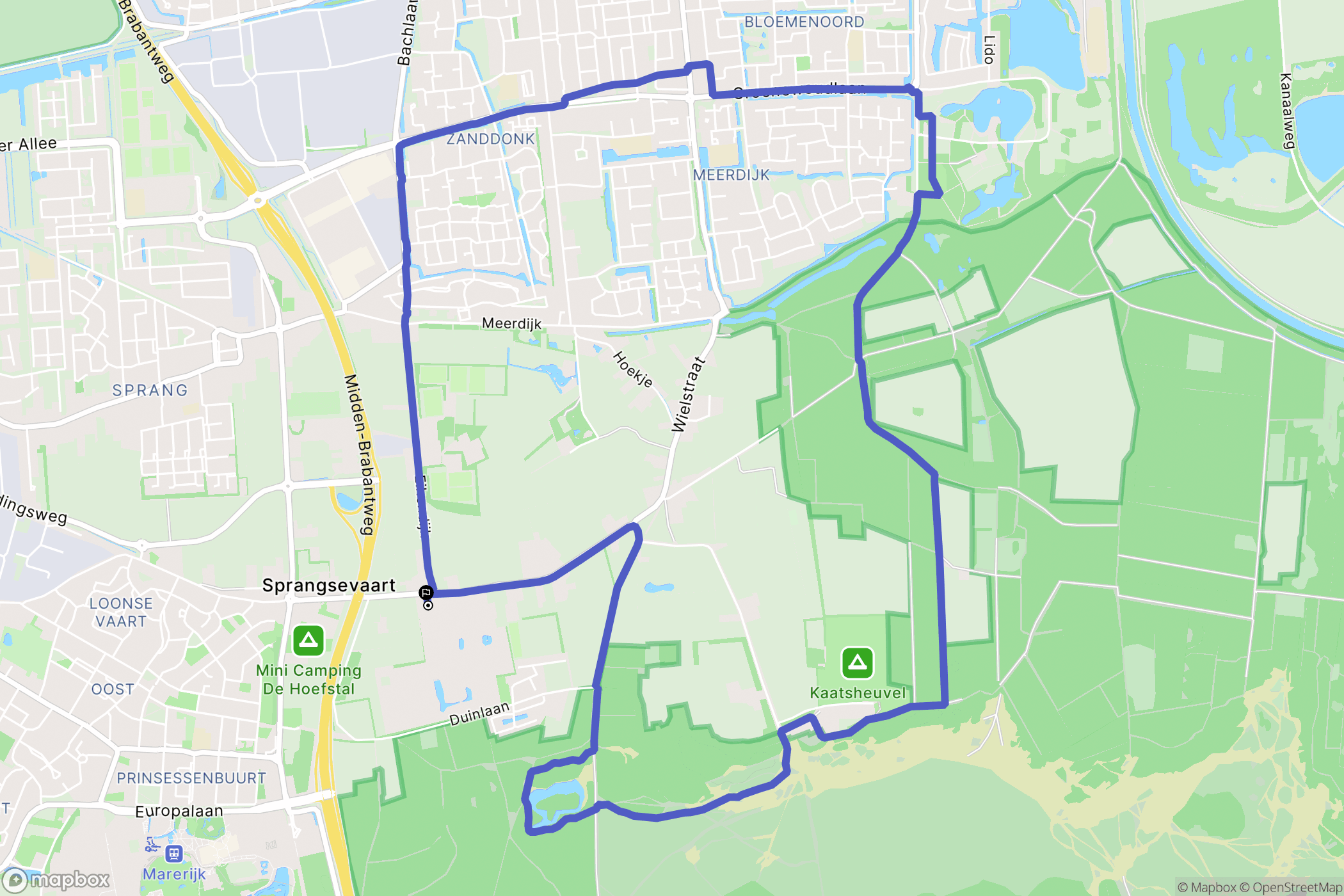 Kaatsheuvel: routekaart voor buitenactiviteiten - Netherlands