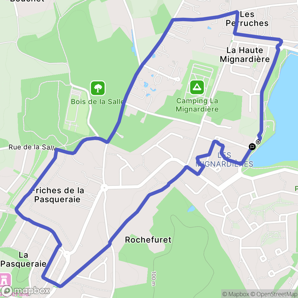 Ballan-Miré : carte du parcours de randonnée - France
