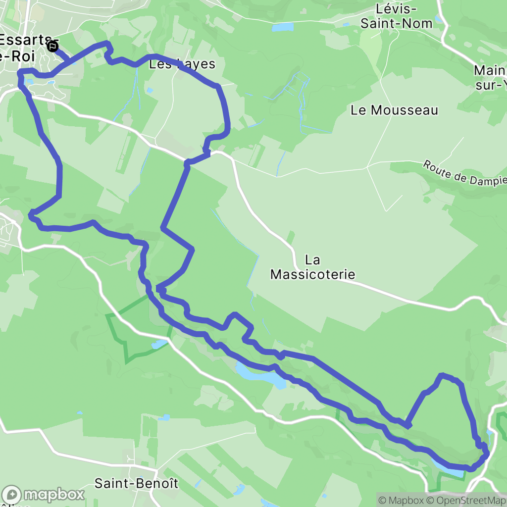 Les Essarts-le-Roi : carte du parcours de randonnée - France