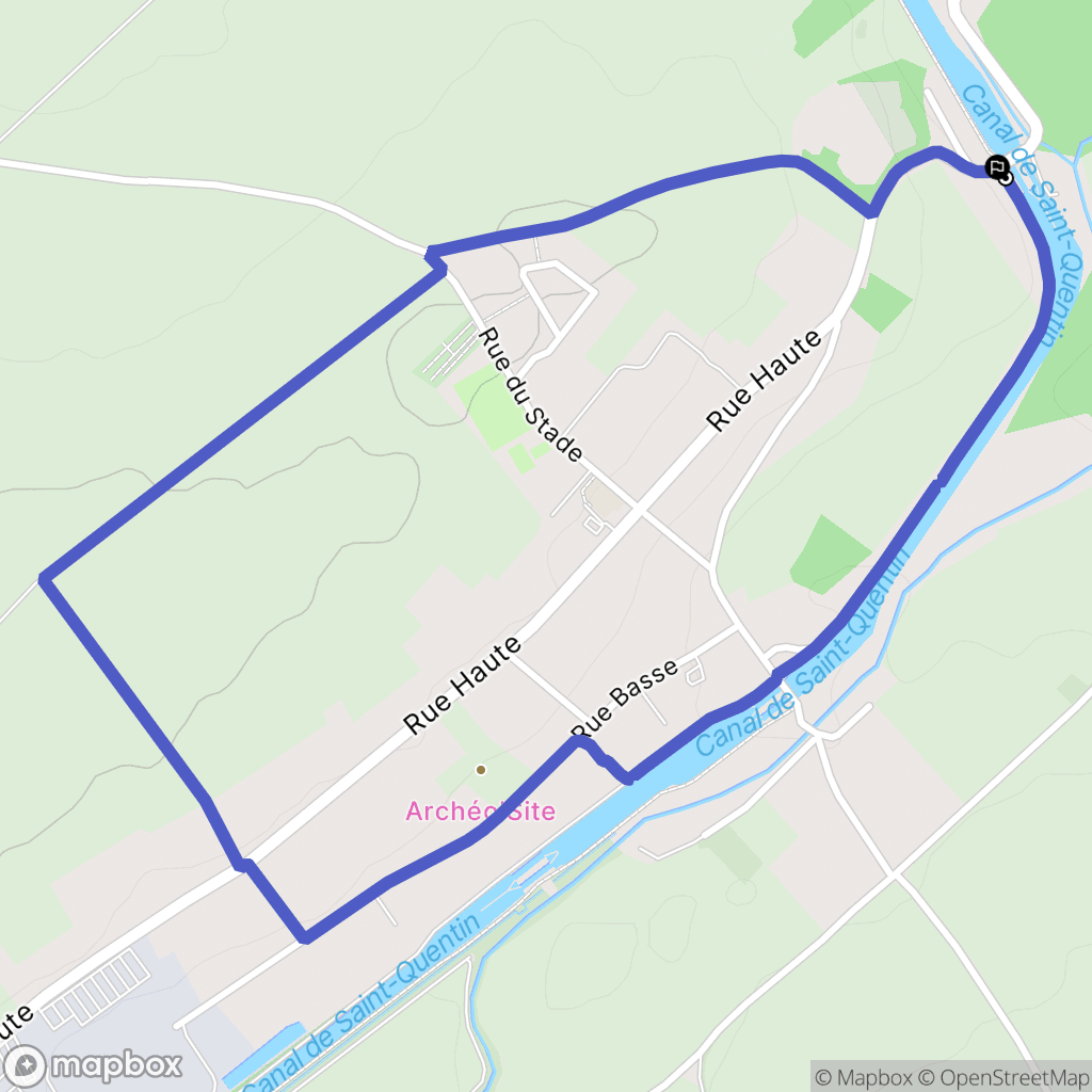 Les Rues-des-Vignes : carte du parcours de randonnée - France