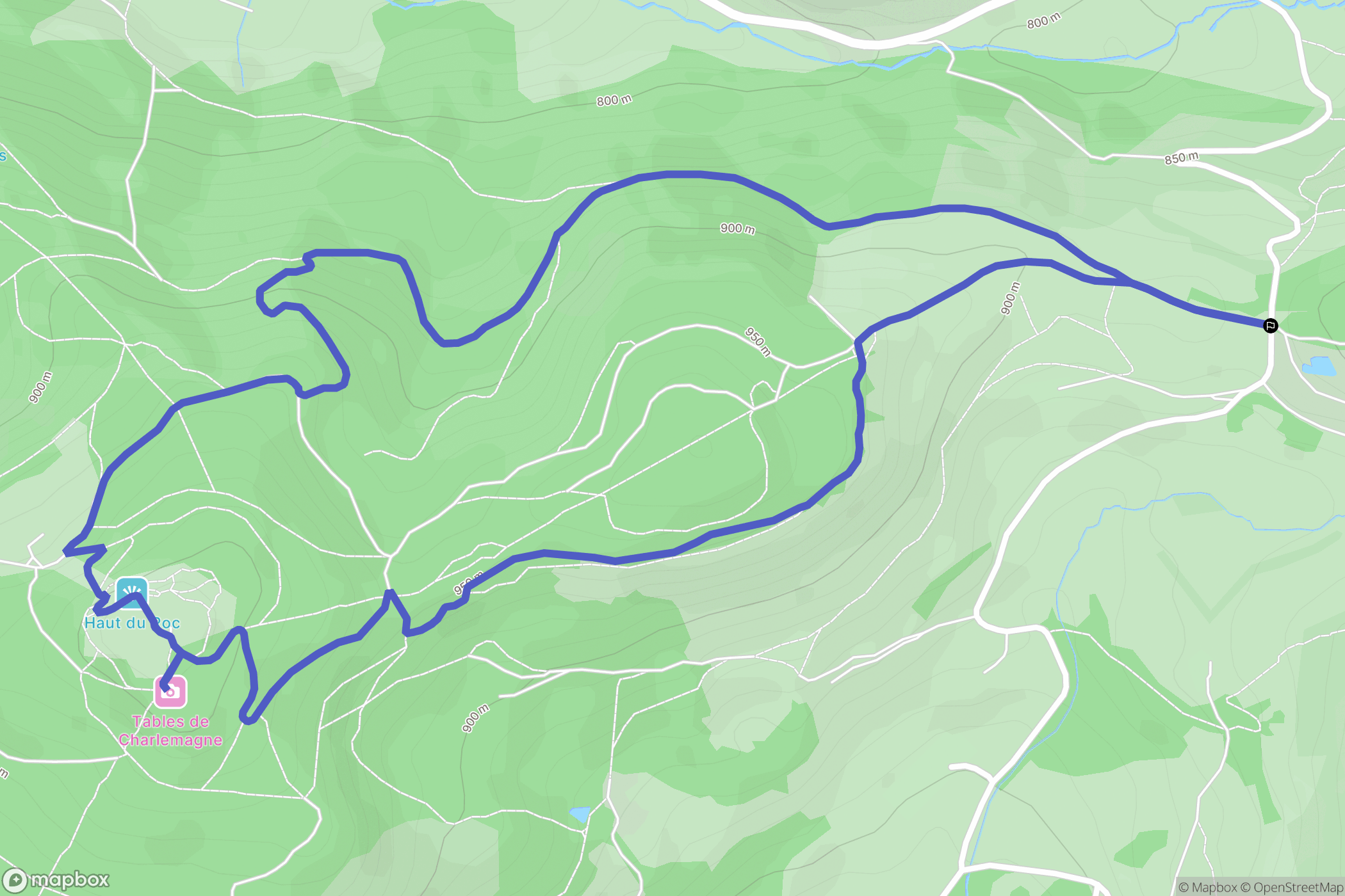 Saulxures-sur-Moselotte : carte du parcours de randonnée - France