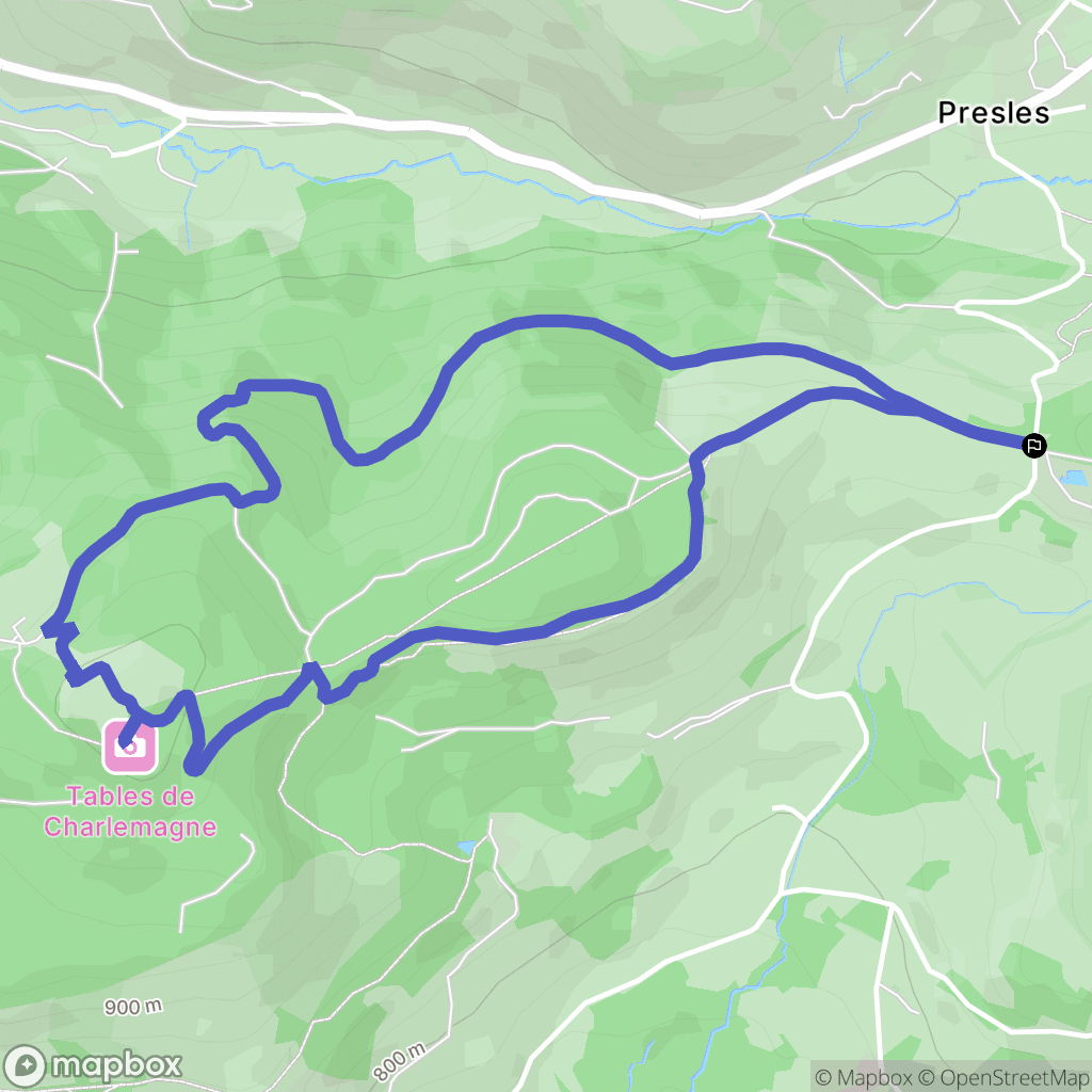 Saulxures-sur-Moselotte : carte du parcours de randonnée - France