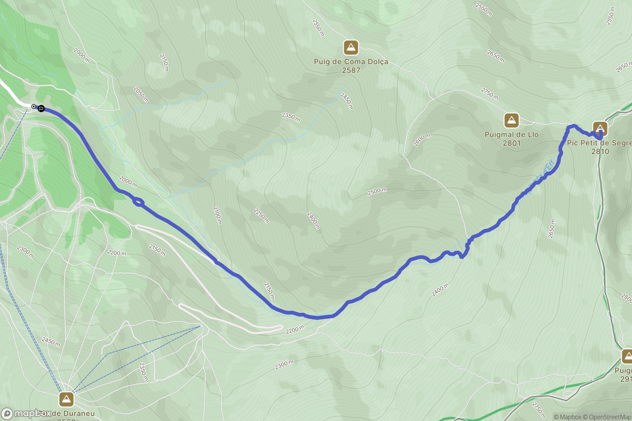Err : carte du parcours de randonnée - France