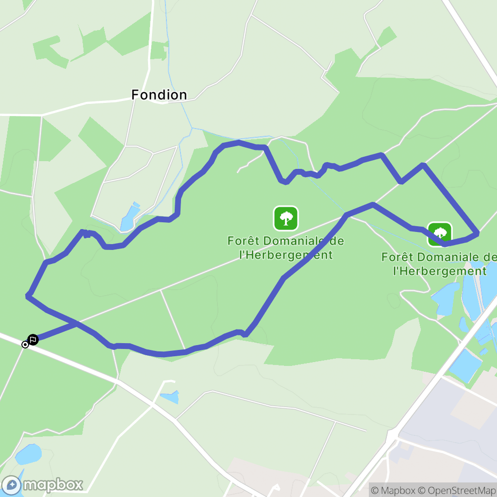 Essarts-en-Bocage : carte du parcours de randonnée - France